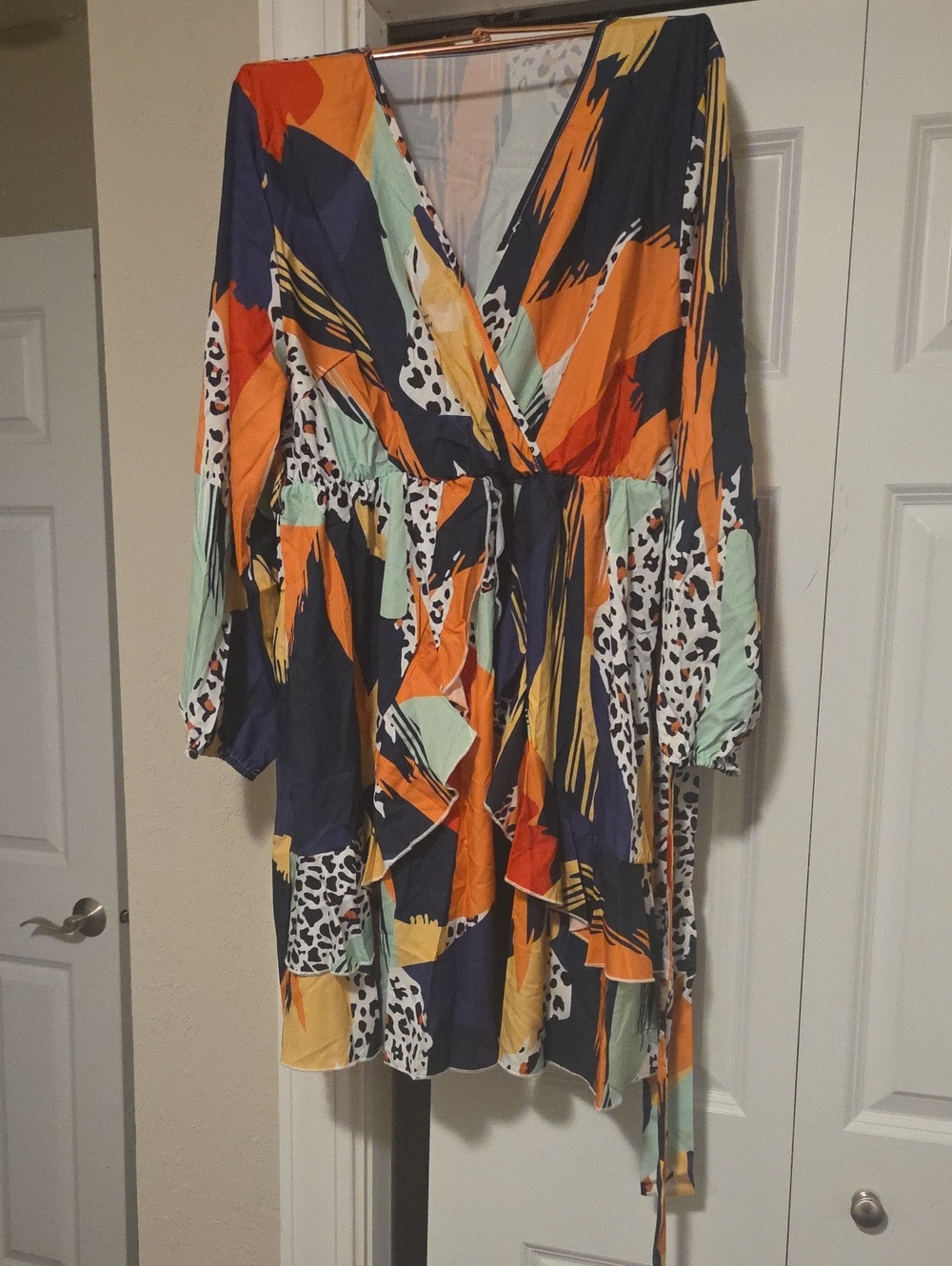Faux Wrap Style Dress
